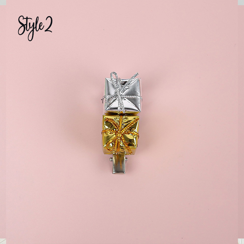 Christmas Holiday Mini Present Teacher Hair Clips