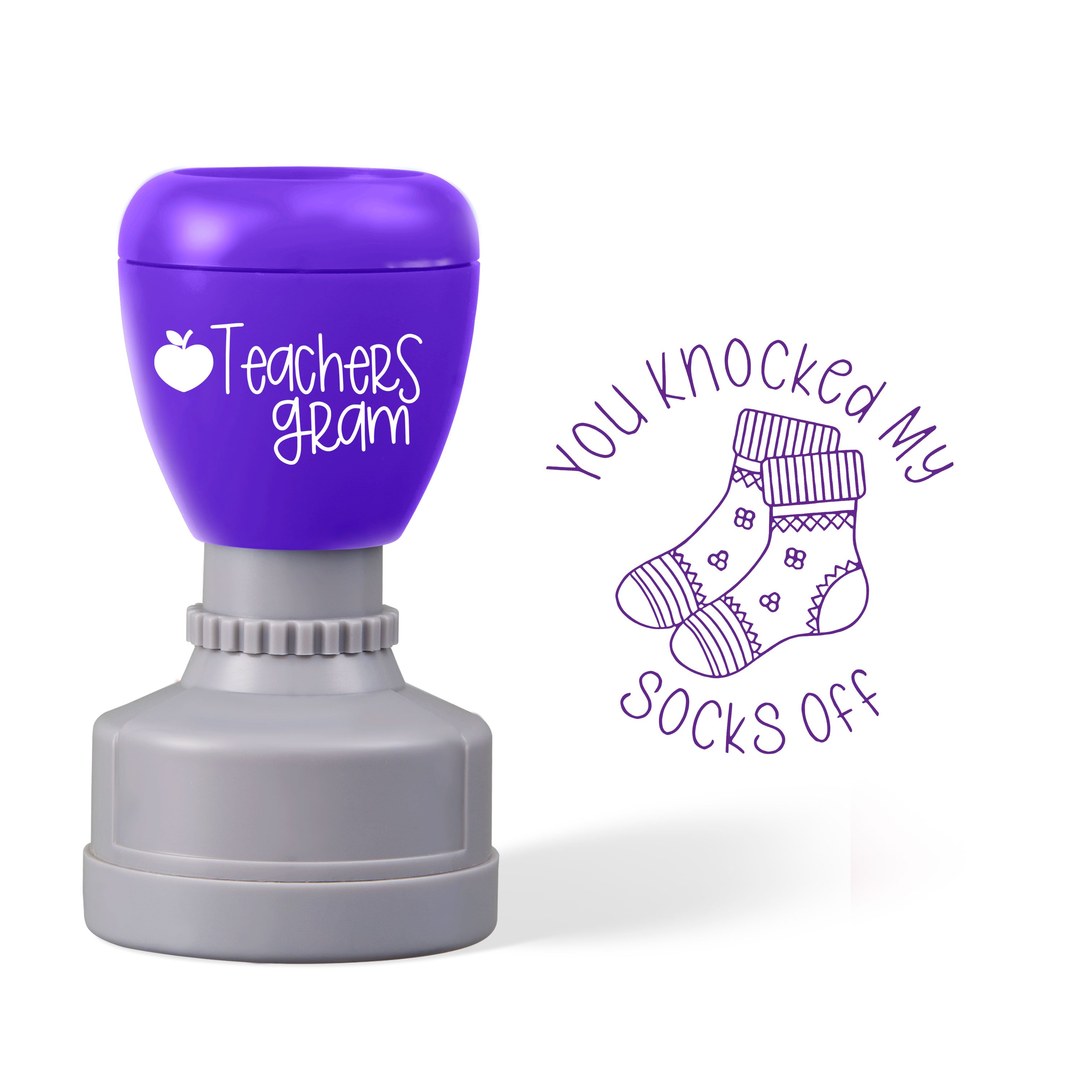 You Knocked My Socks Off Teacher Stamp
