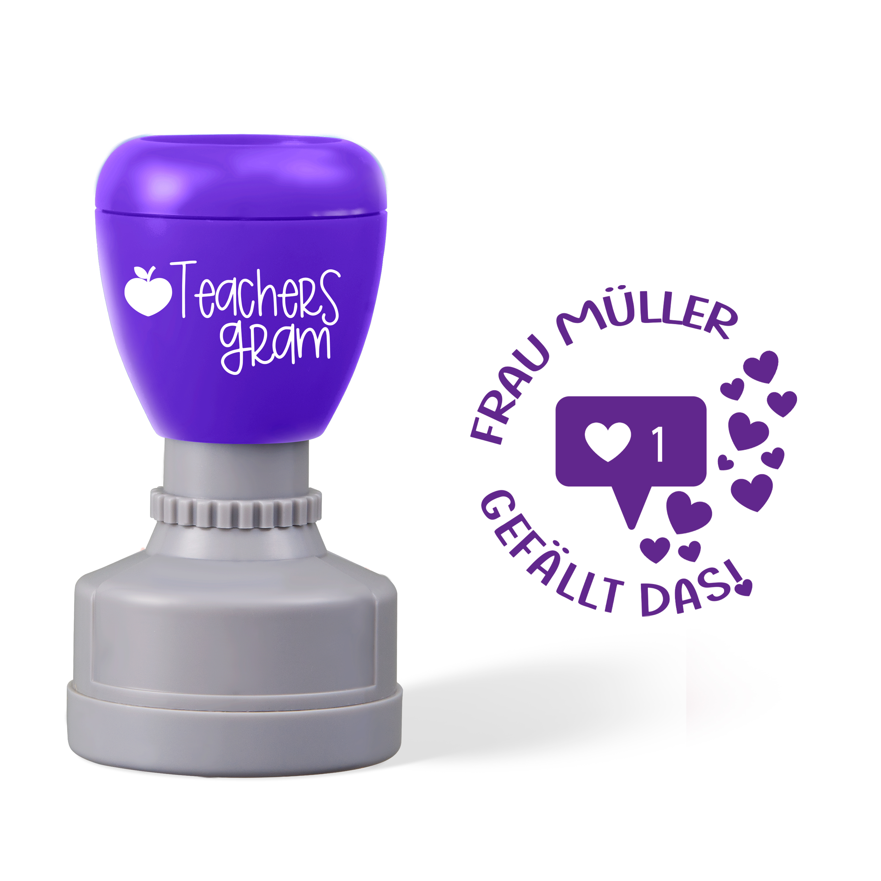 Personalized Name Gefällt Das German Teacher Stamp