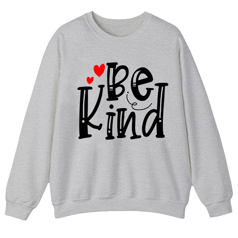 Be Kind Red Heart Teacher Sweatshirt