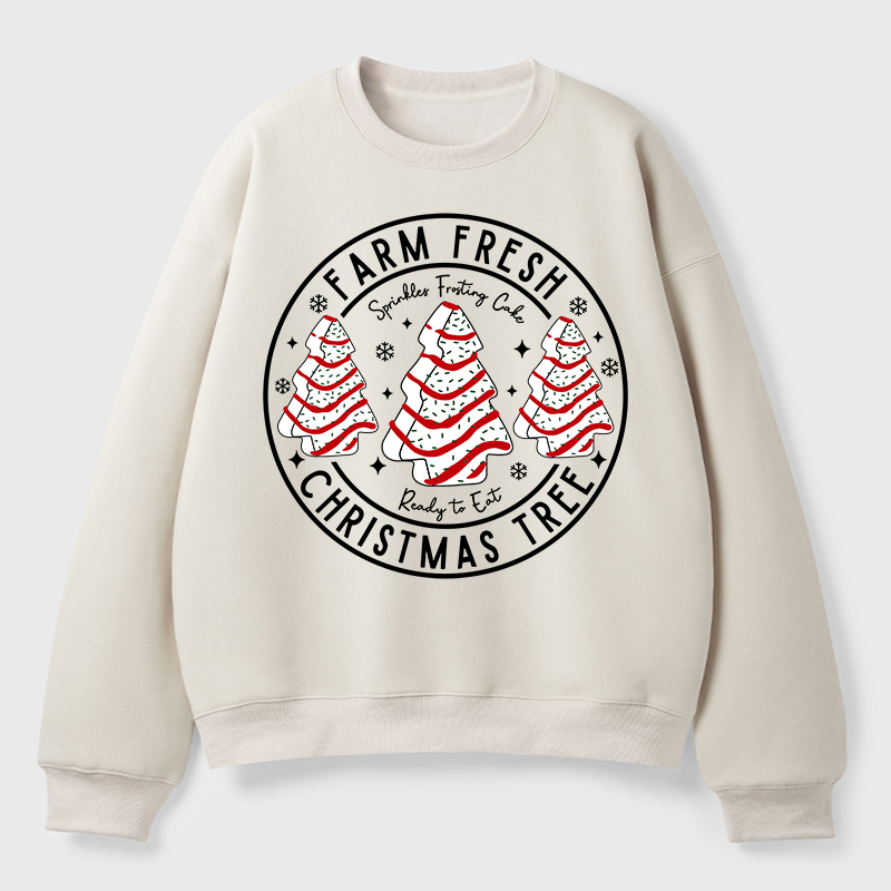 Farm Fresh Christmas Tree Teacher Fleece Sweatshirt