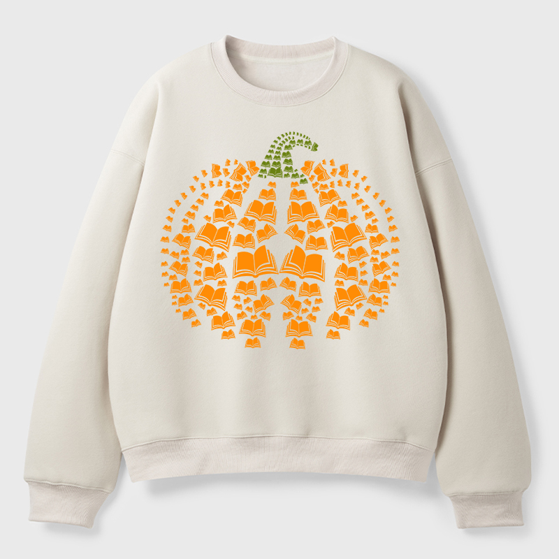 Halloween Pumpkins And Books Teacher Fleece Sweatshirt