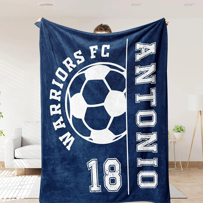 Personalized Mascot Sport And Number Game Day Teacher Blanket
