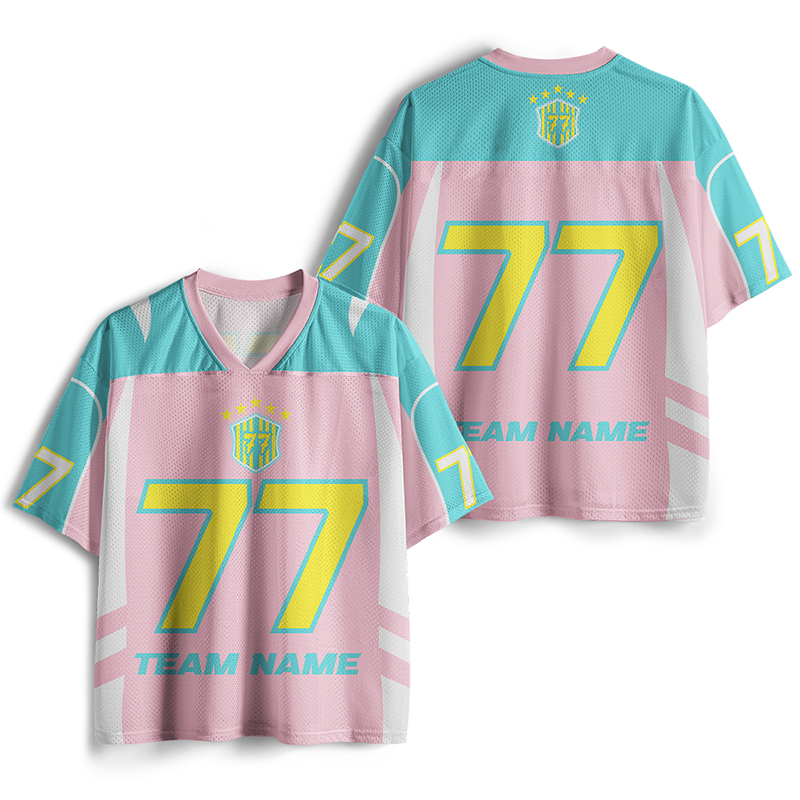 Personalized Team Name And Number Shield Star Teacher Mesh Jersey