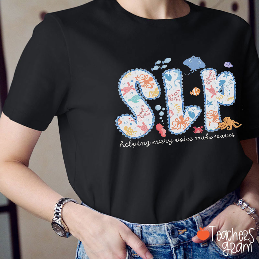 Helping Every Voice Make Waves Teacher T-Shirt