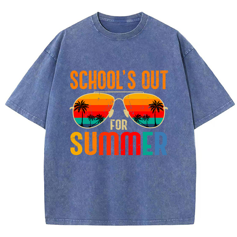 School's Out For Summer Teacher Washed T-Shirt