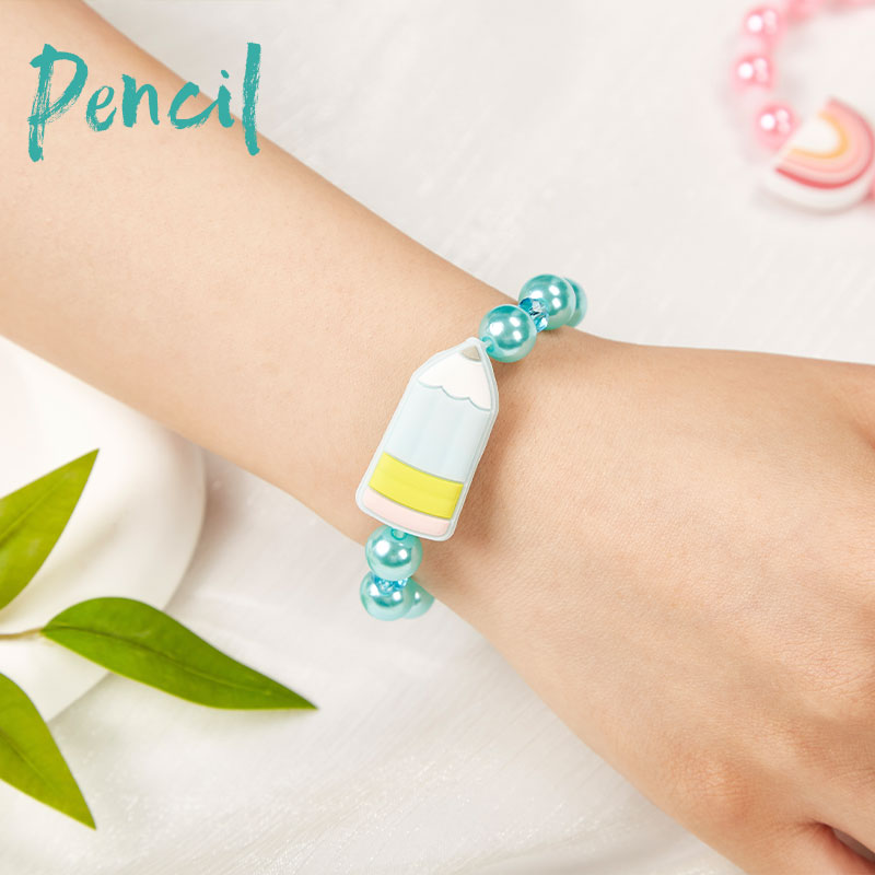 Fresh Colorful Bead Elastic Teacher Bracelets