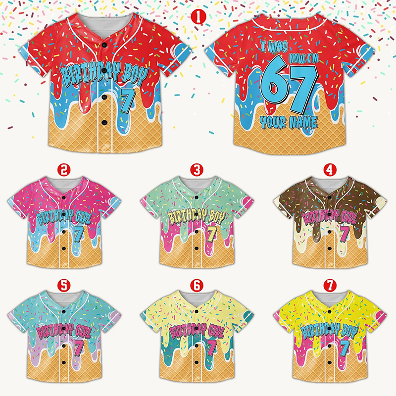 Dripping Six Seven Birthday Class Baseball Jersey