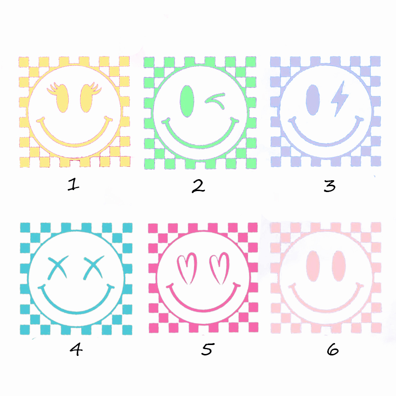 Personalized Grade Checkered Smiley Face Teacher T-Shirt