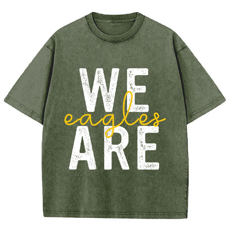 Personalized We Are We Are Winner Teacher Washed T-Shirt