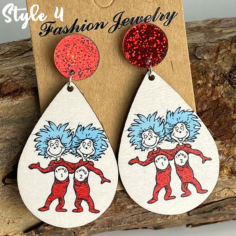 Reading Is My Thing Teacher Wooden Earrings