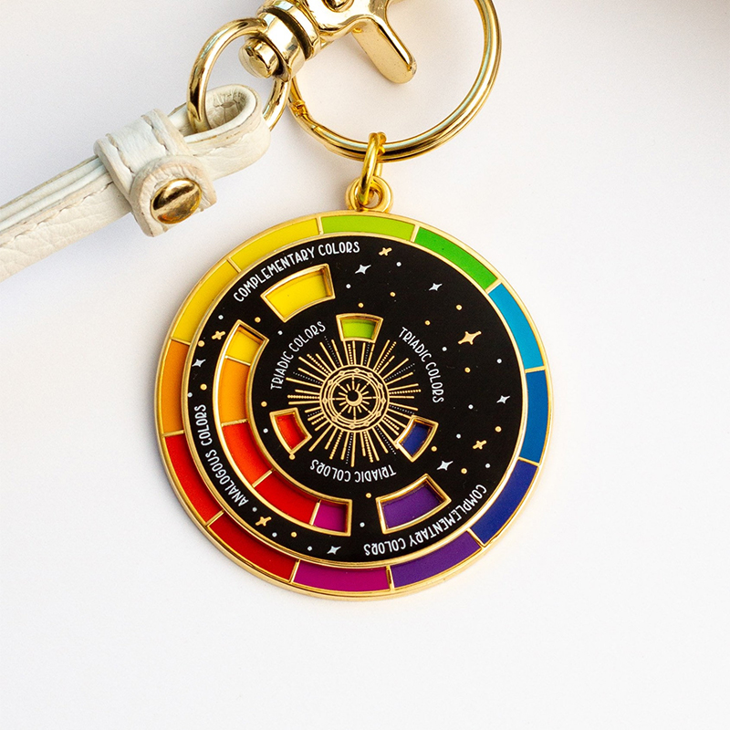 Rotundity Complementary Colors Teacher Keychain