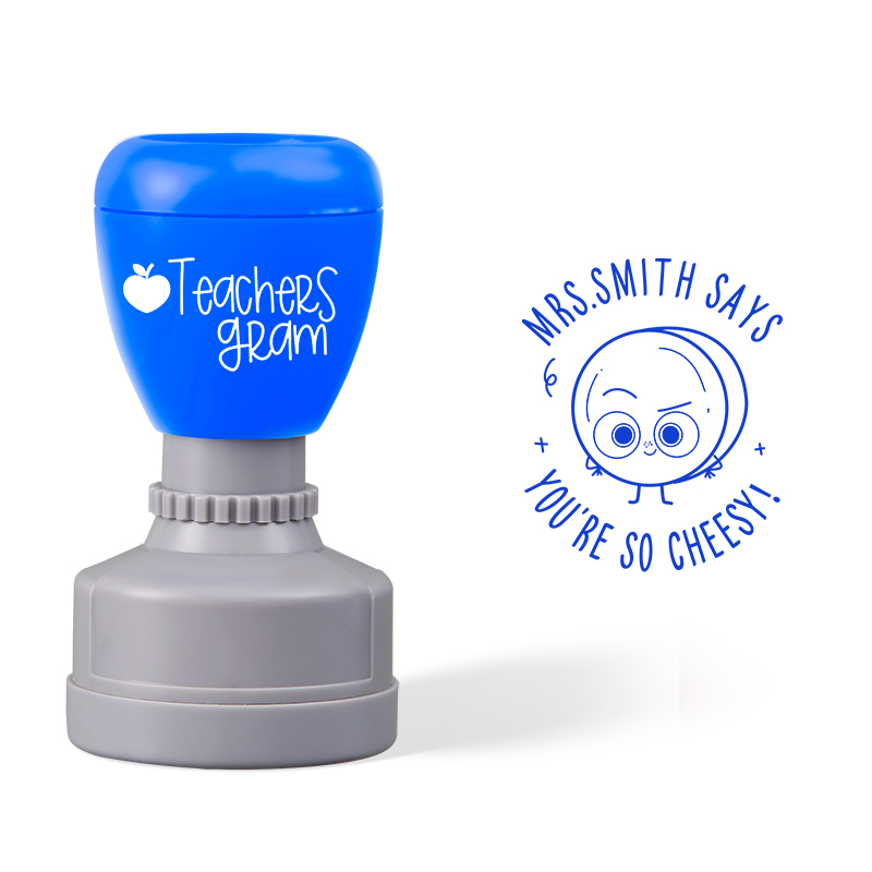 Personalized Name Says You're So Cheesy Teacher Stamp