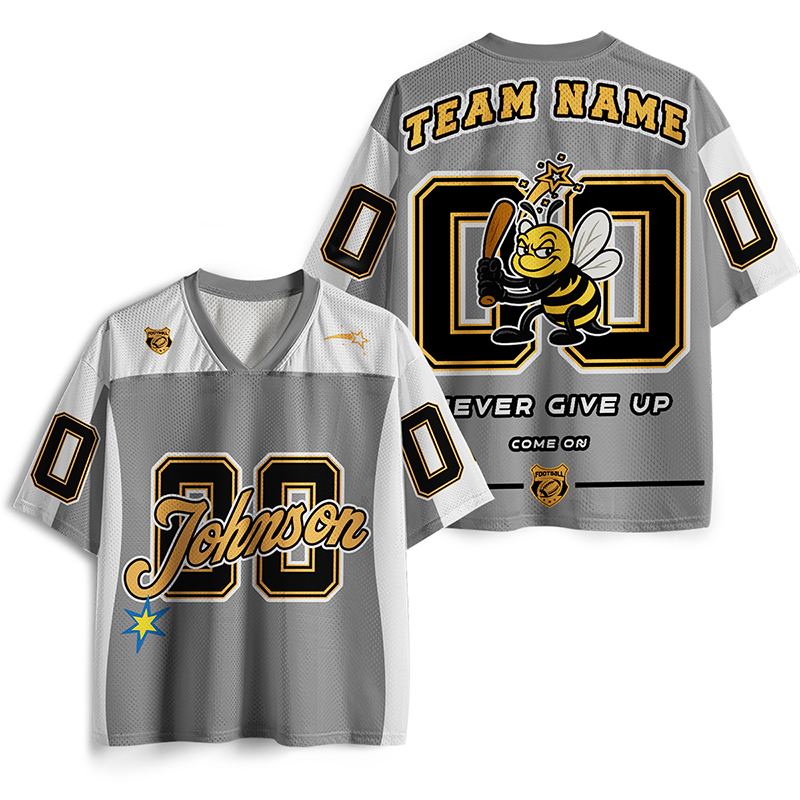 Personalized Team Name And Number Never Give Up Teacher Mesh Jersey