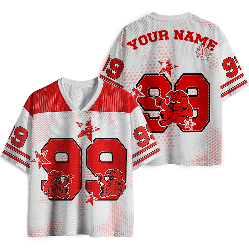 Personalized Name And Number Star Teacher Mesh Jersey