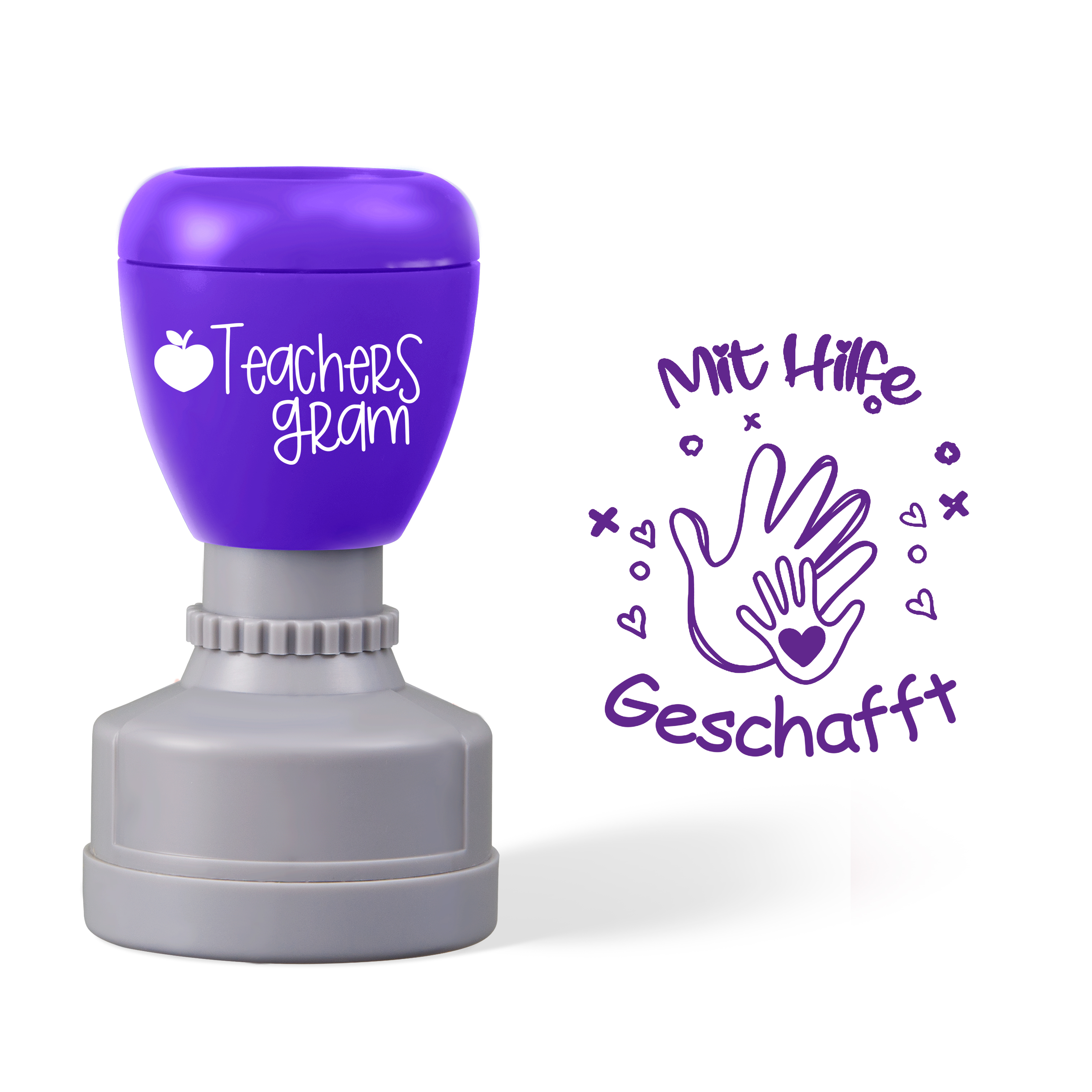 Mit Hilfe Geschafft German Teacher Stamp