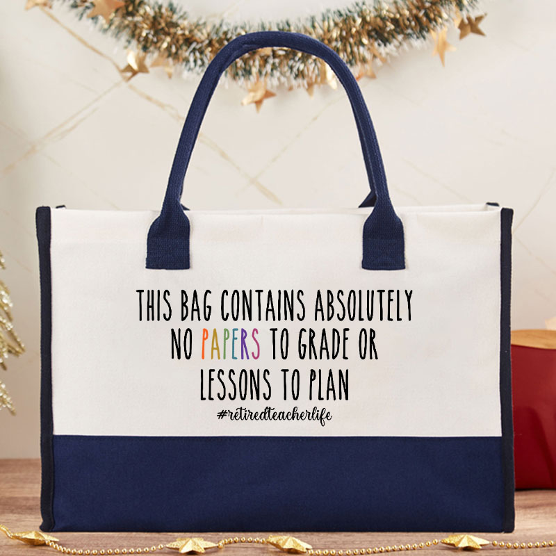 Funny Teacher Retirement Teacher Cotton Tote Bag