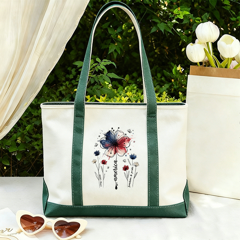 1776-2026 America Freedom And Pride Teacher Canvas Tote Bag