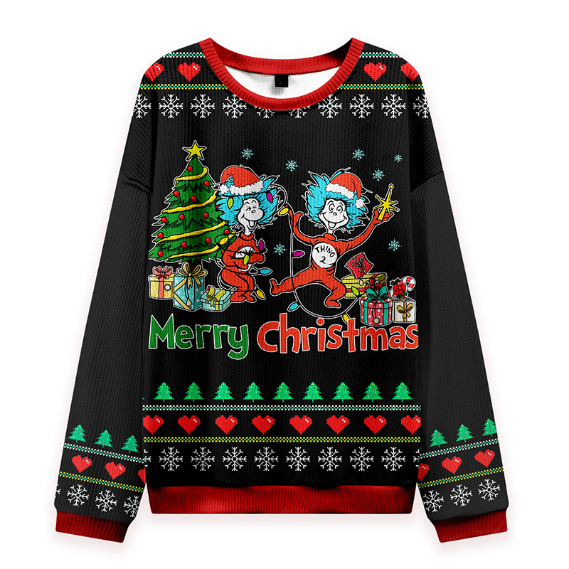 Merry Christmas Things Teacher Knit Sweatshirt