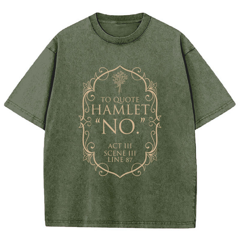 Book Club Shakespeare Teacher Washed T-Shirt