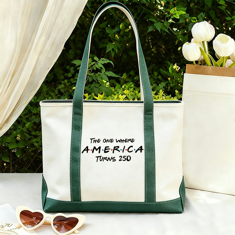 The One Where America Turns 250 Teacher Canvas Tote Bag