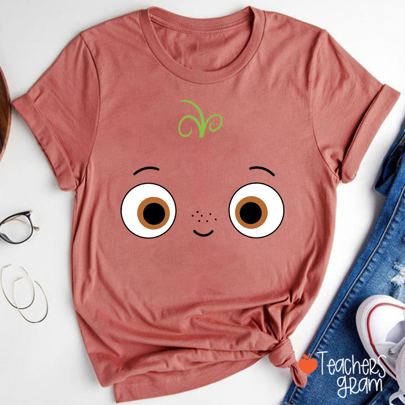 Personalized Cute Cartoon Character Teacher T-Shirt