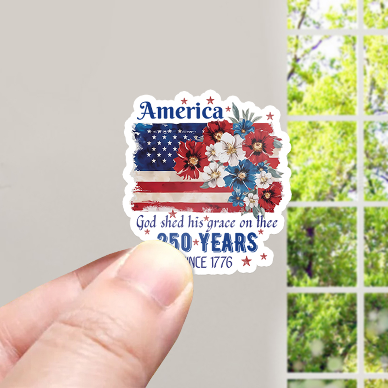 America God Shed His Grace On Thee 250 Years Since 1776 Teacher Stickers