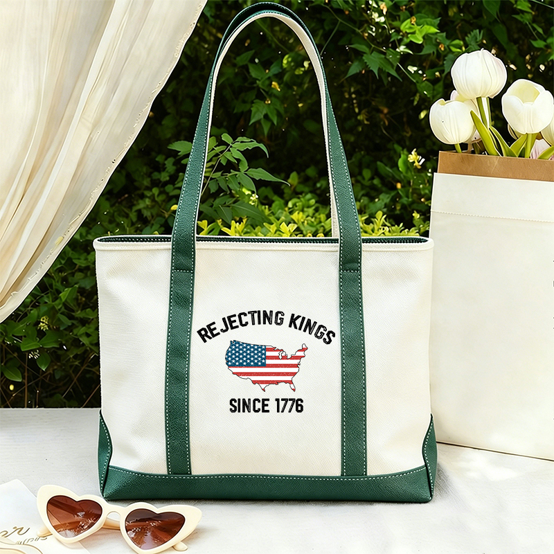 Rejecting Kings Since 1776 Teacher Canvas Tote Bag