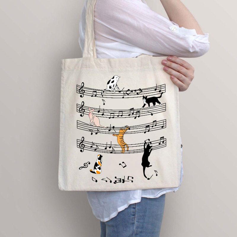 Cats And Music Teacher Tote Bag