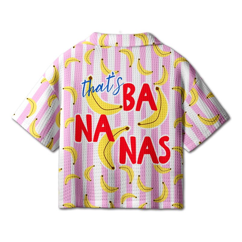 That's Bananas Teacher Crochet Crop Camp Shirt