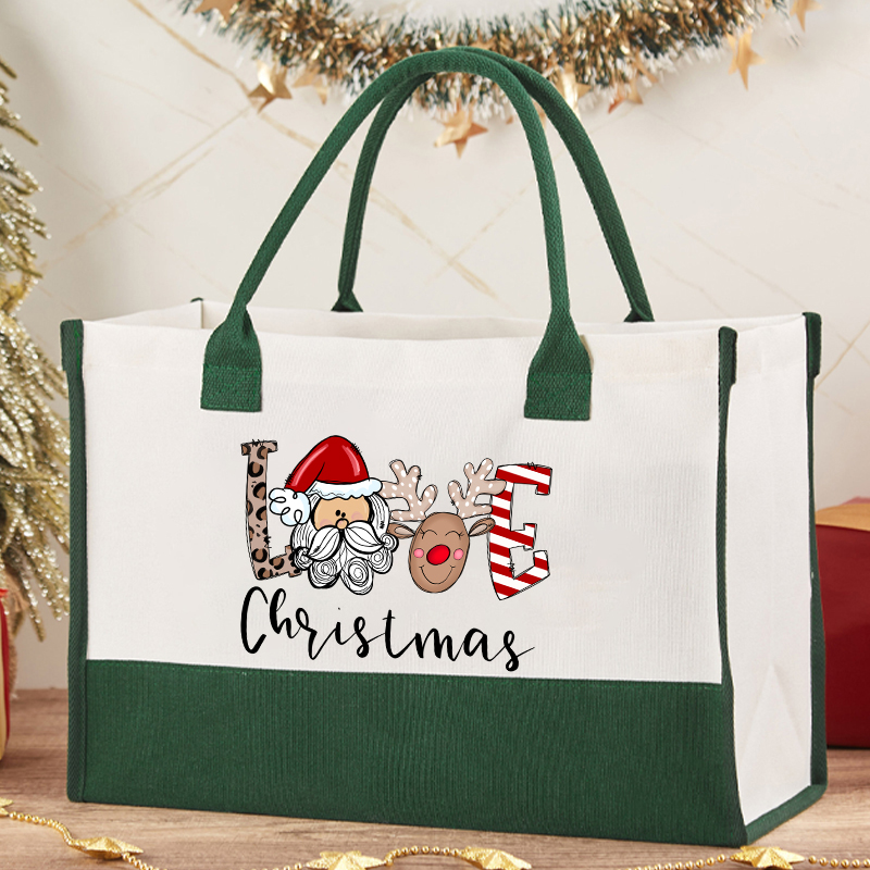 Love Christmas Teacher Cotton Tote Bag