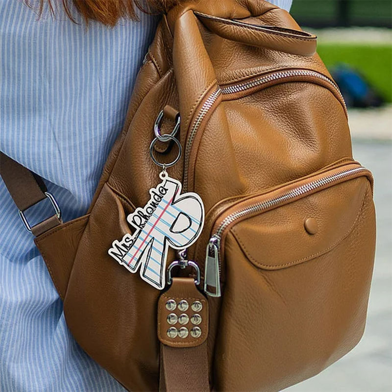 Personalized Graffiti Pencil Apple Style Acrylic Keychain Keychain