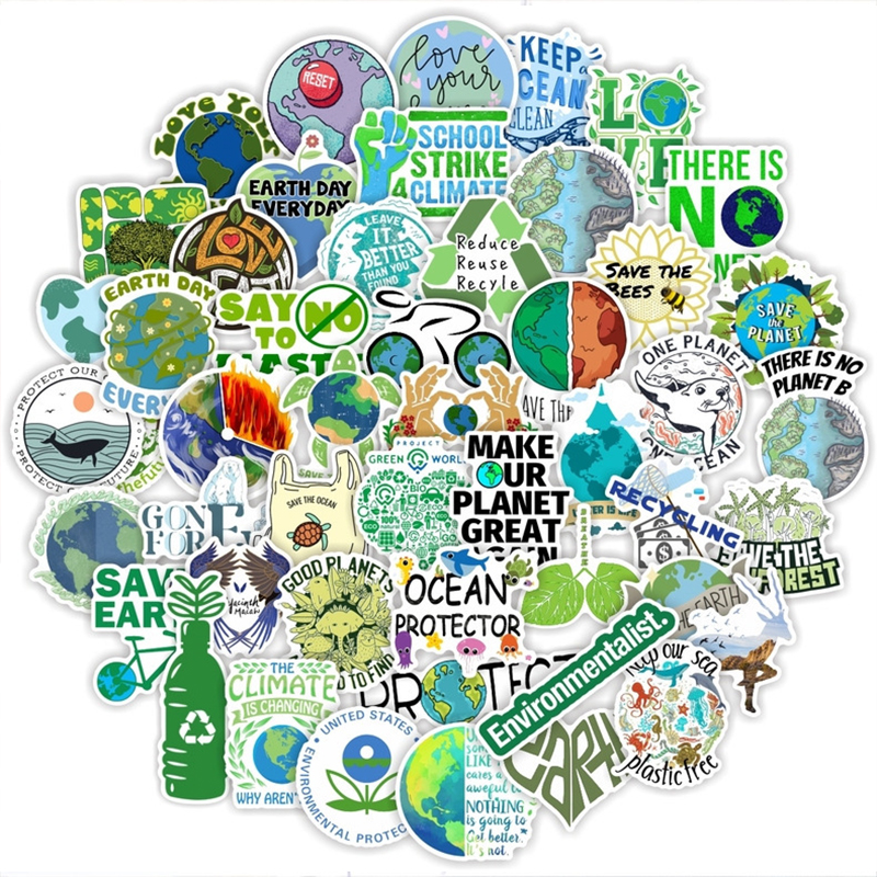 50 PCS Protect The Earth's Environment Teacher Stickers