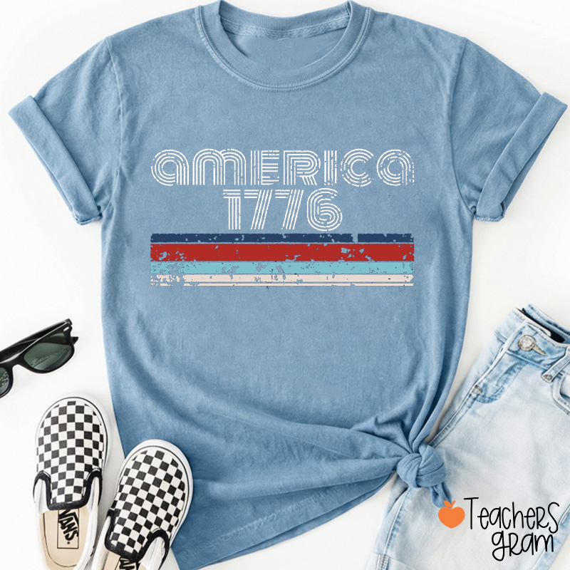 America 1776 Vintage Teacher T-Shirt