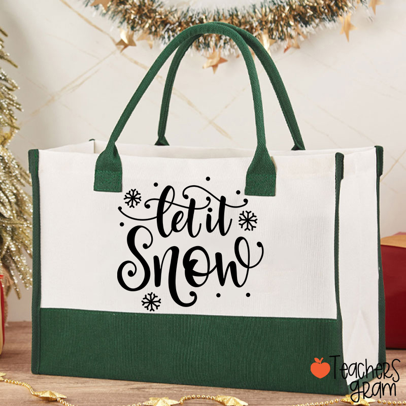 Let It Snow Teacher Cotton Tote Bag
