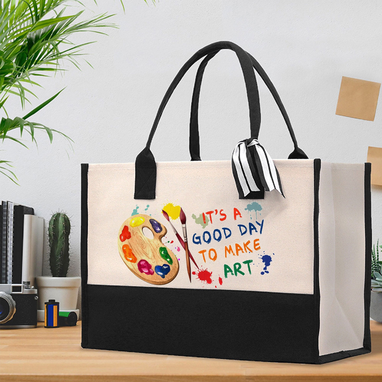 It's A Good Day To Make Art Teacher Cotton Tote Bag