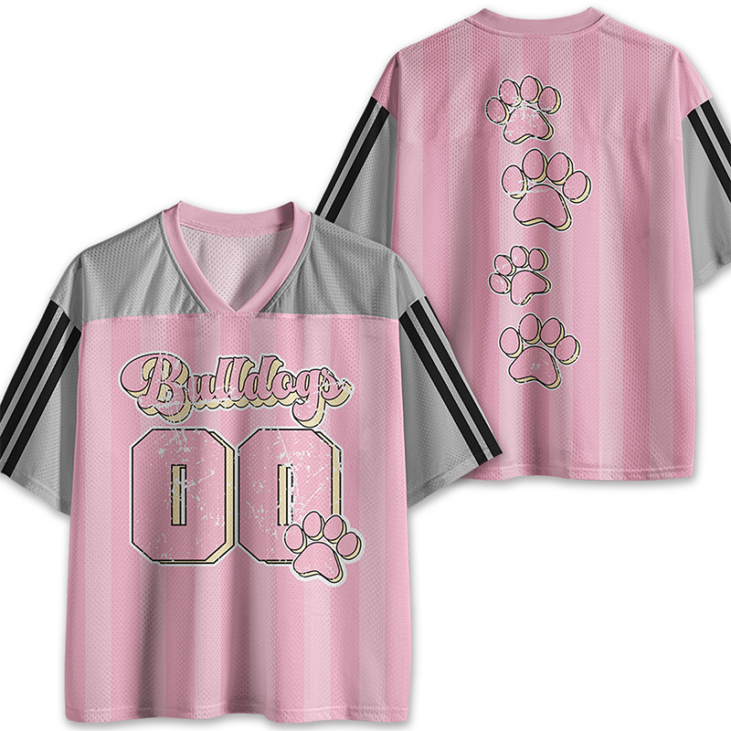Personalized Mascot Paw Game Day Teacher Mesh Jersey
