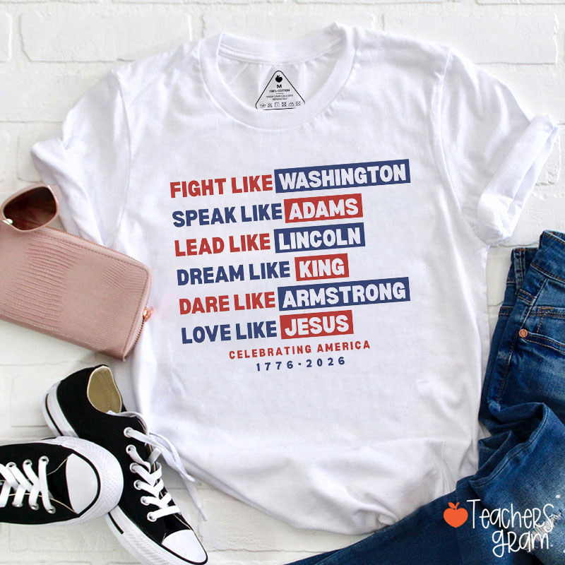 Celebrating America 1776-2026 Teacher T-Shirt