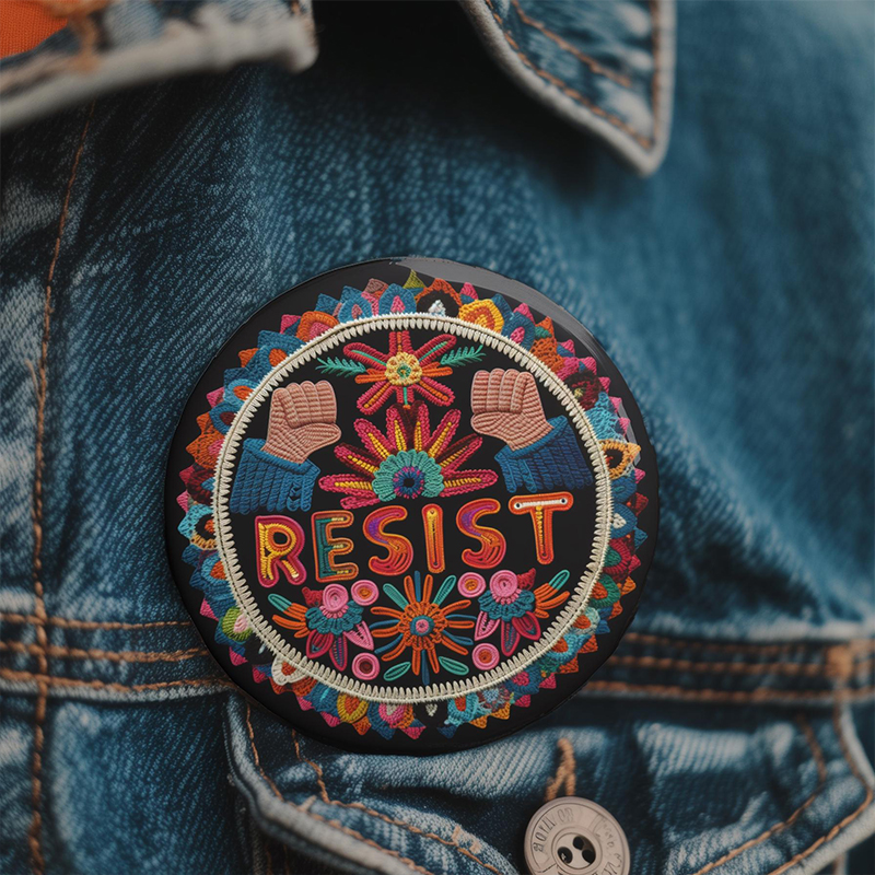 Punk Rock Resist Teacher Pinback Button