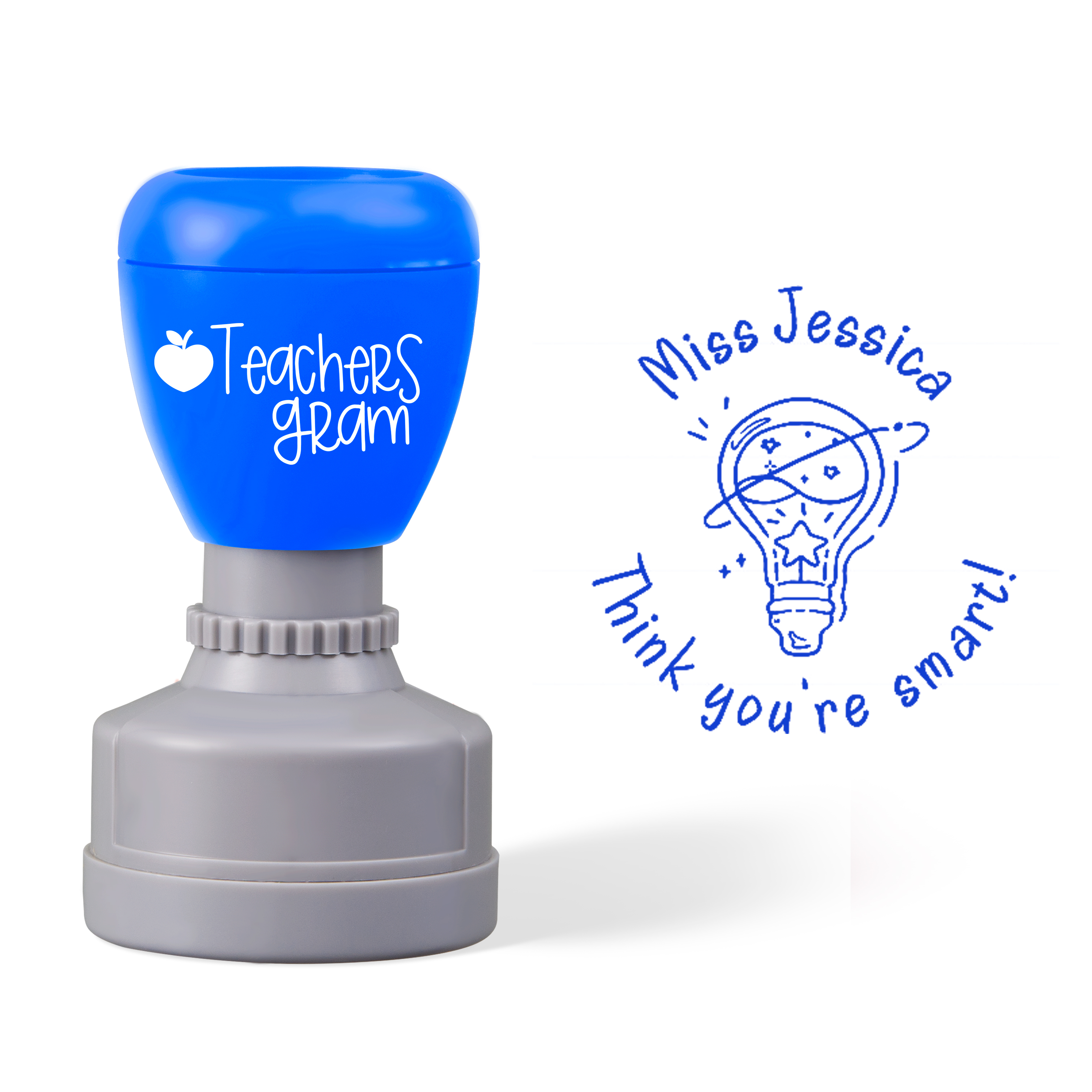 Personalized Name Think You're Smart Teacher Stamp