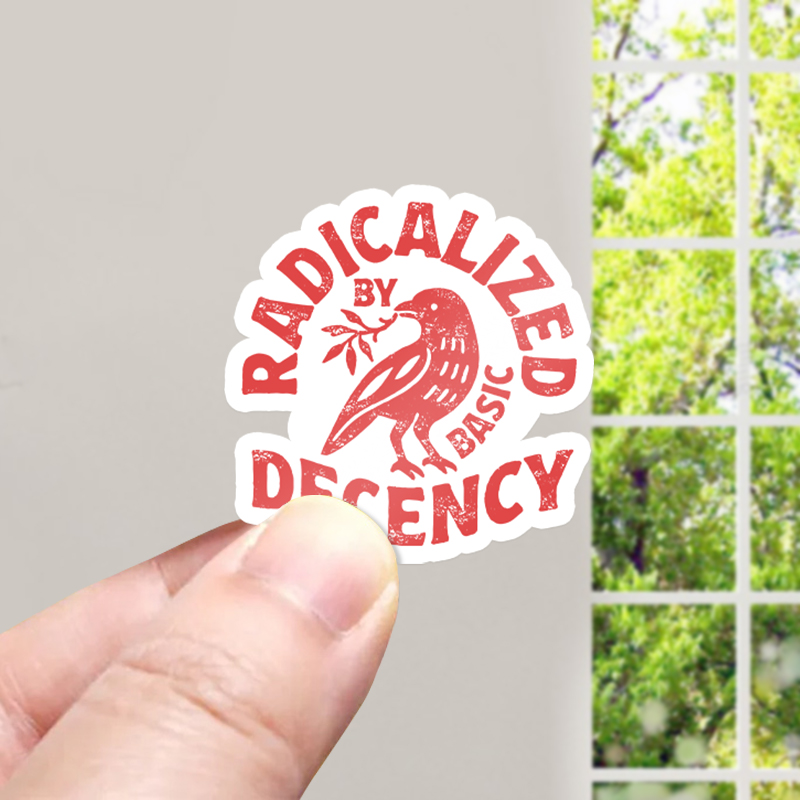 Radicalized By Basic Decency Feminist Teacher Stickers