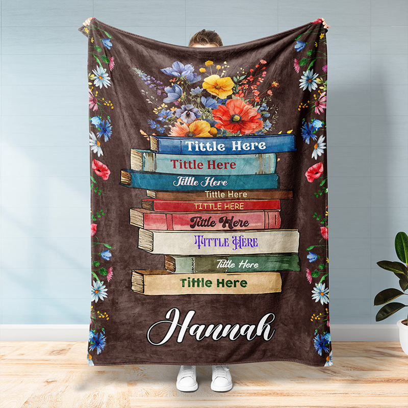 Personalized Name And Book's Title Favorite Book Blanket Teacher Blanket