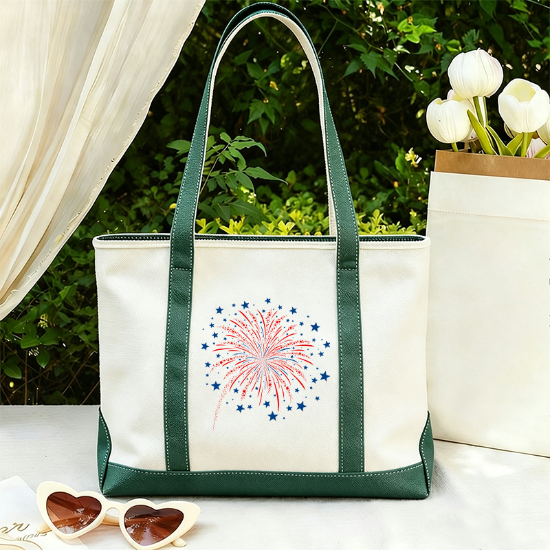 4th Of July Firework Teacher Canvas Tote Bag