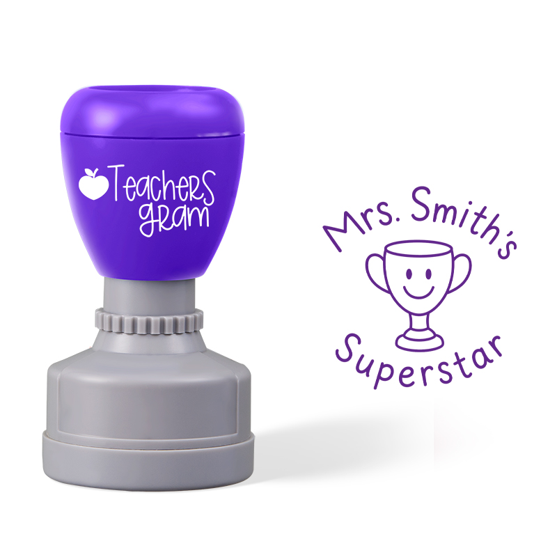 Personalized Name Superstar Teacher Stamp