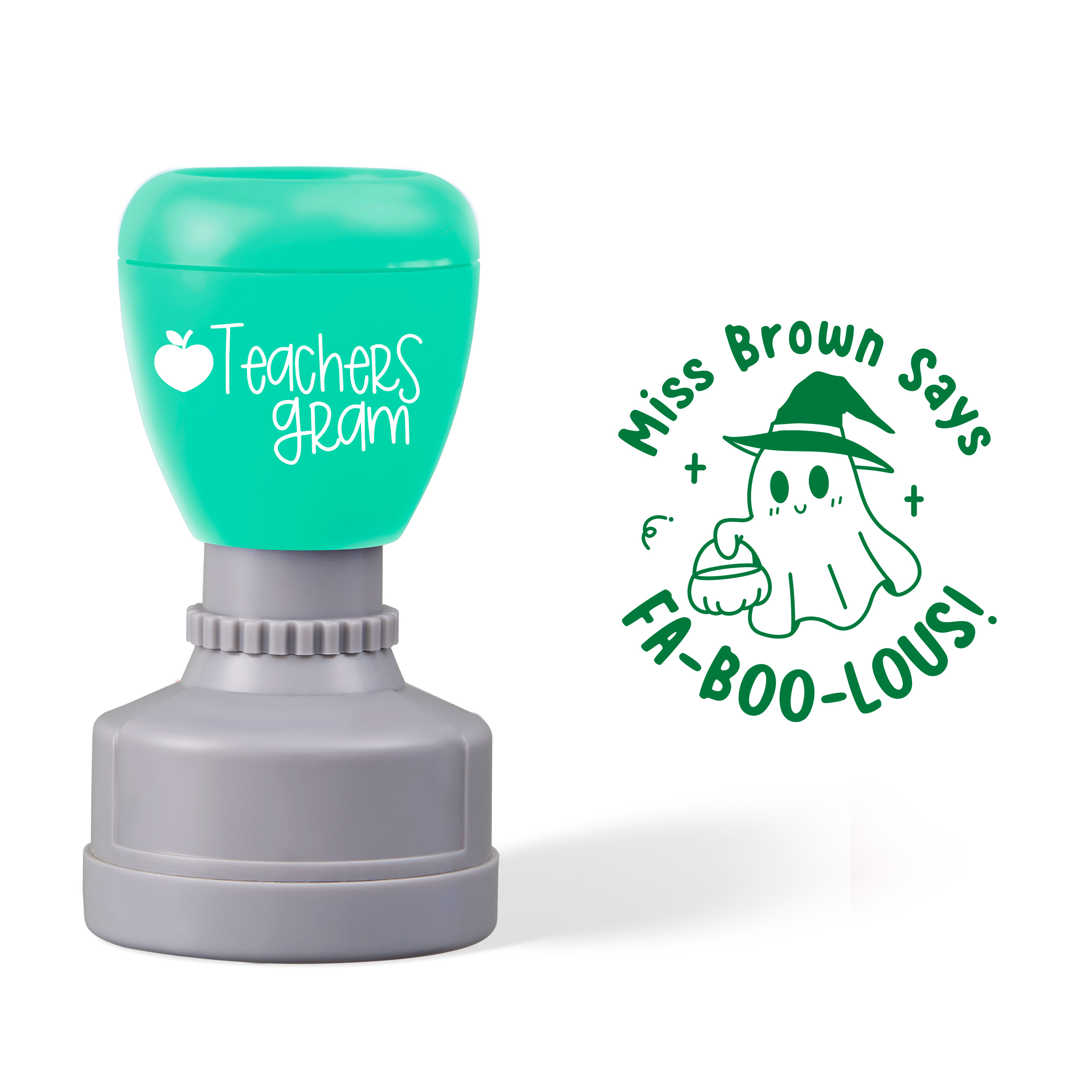 Personalized Your Teacher Says Faboolous Teacher Stamp