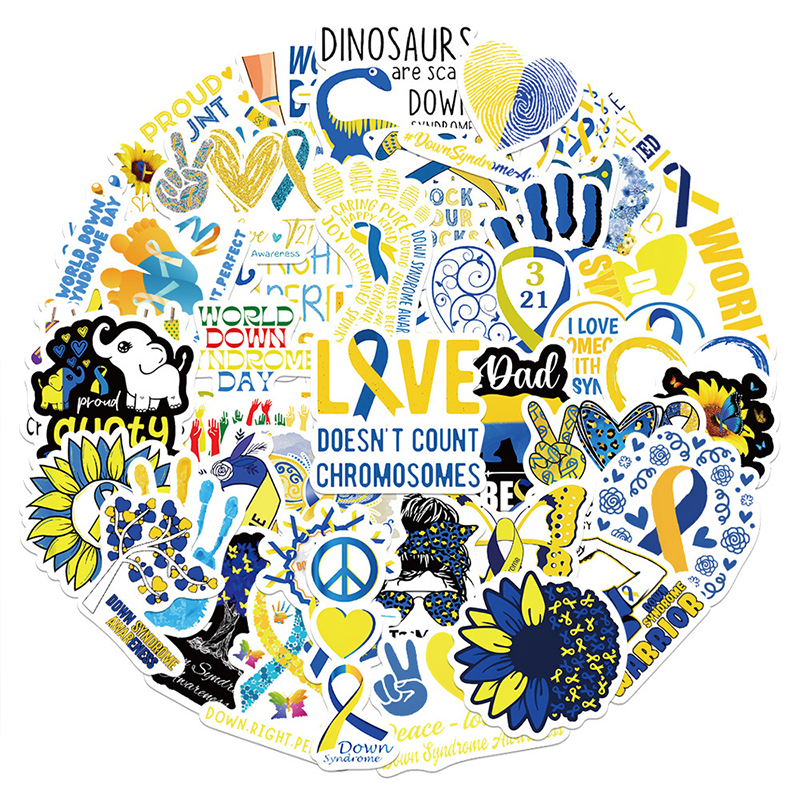 50 PCS Down Syndrome Teacher Stickers