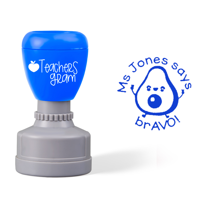 Personalized Name Bravo Teacher Stamp