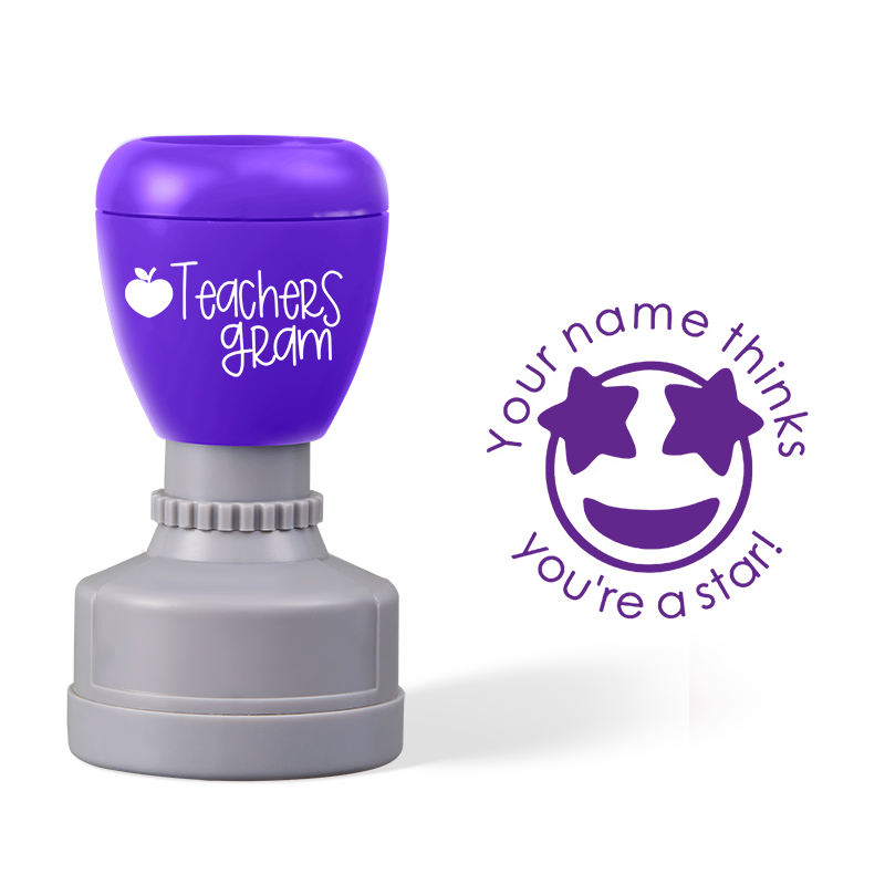 Personalized Name Thinks You Are A Star Teacher Stamp
