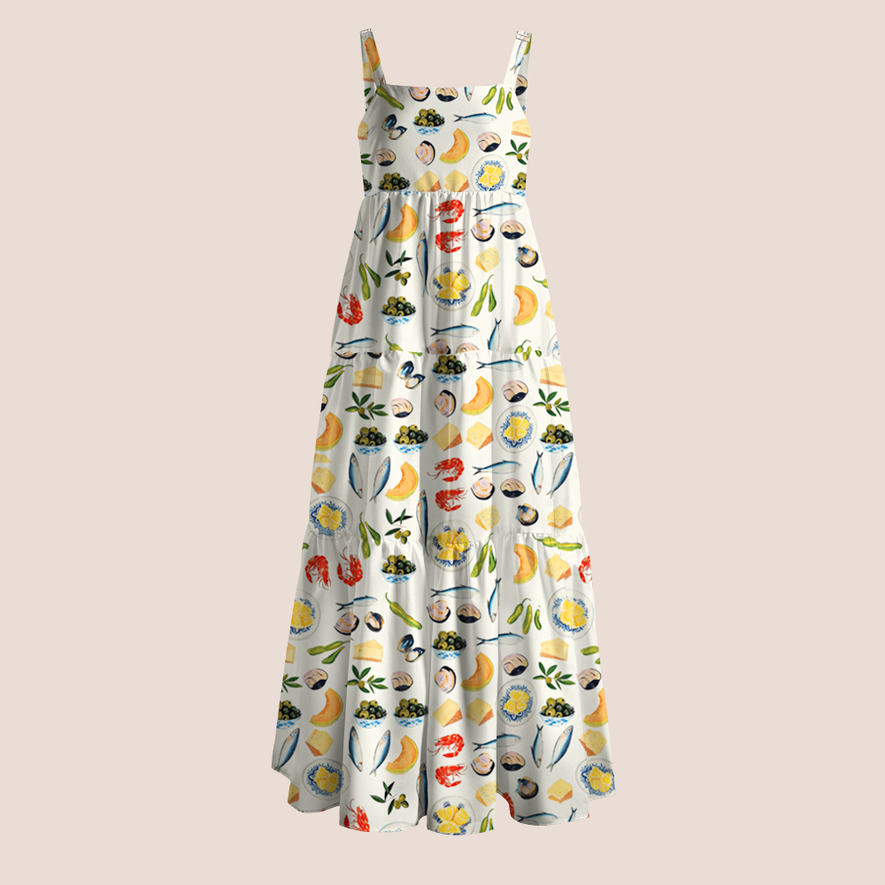 Seafood And Fruit Teacher Slip Dress