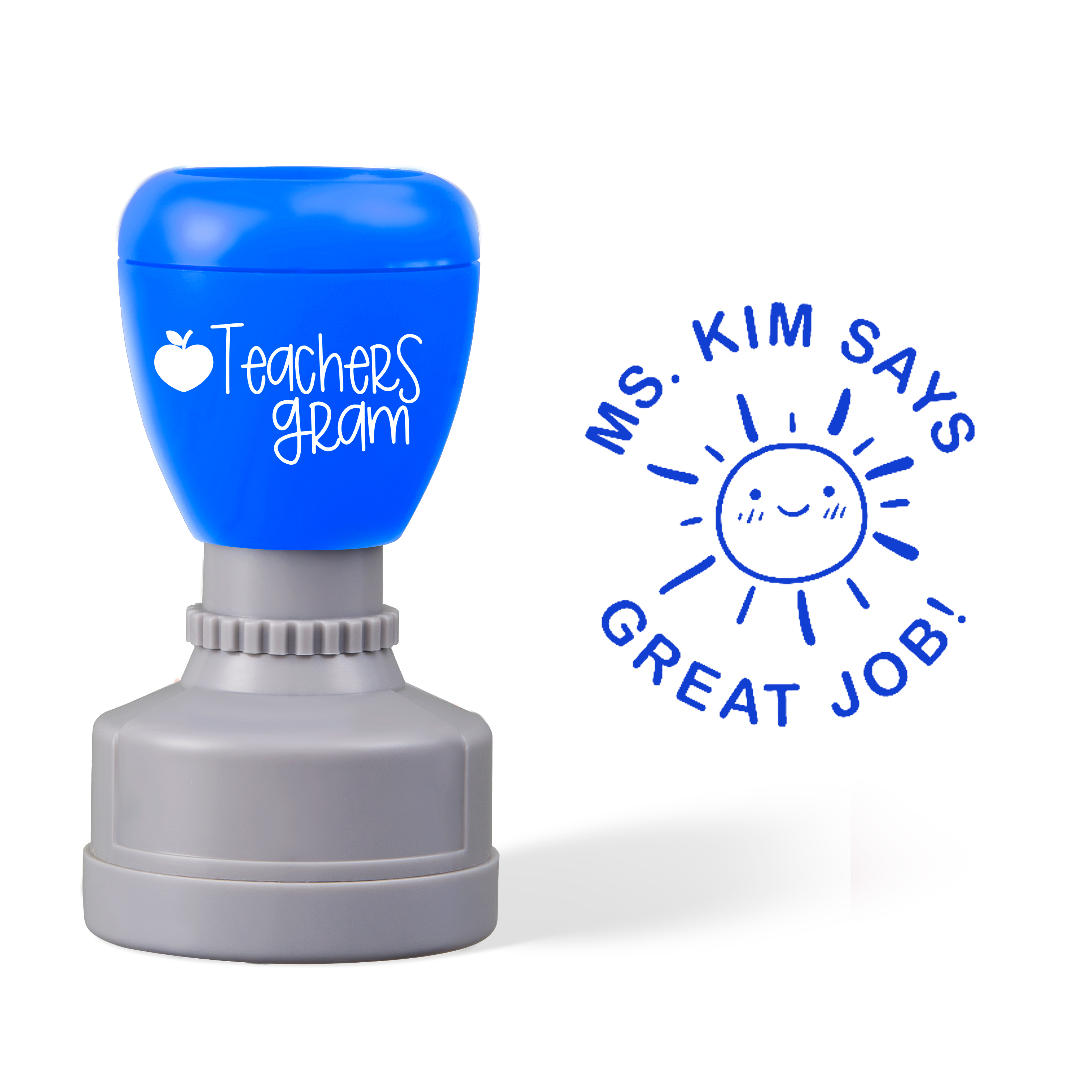 Personalized Name Great Job Sunshine Teacher Stamp
